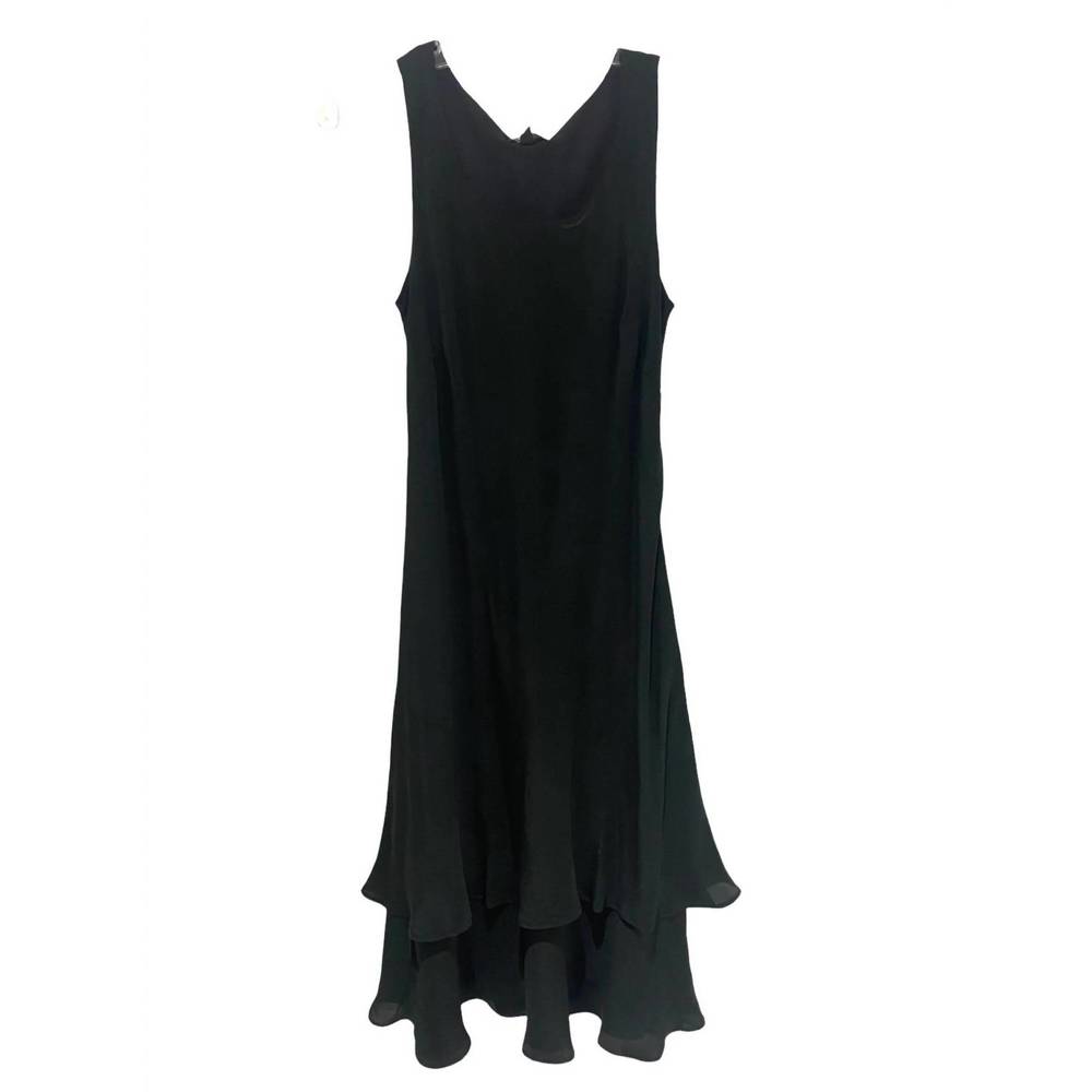 NEW AMMPOURE women's double layer dress in black
